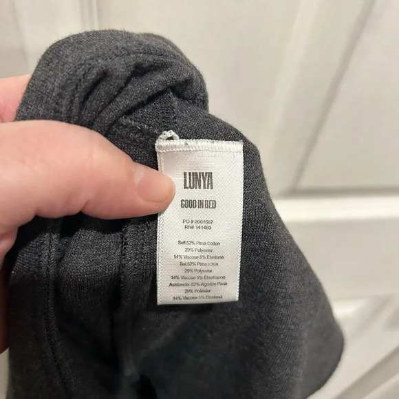 Lunya Good In Bed Lounge Sweat Pants Charcoal Gray Women's Size Large‎ - Picture 6 of 6